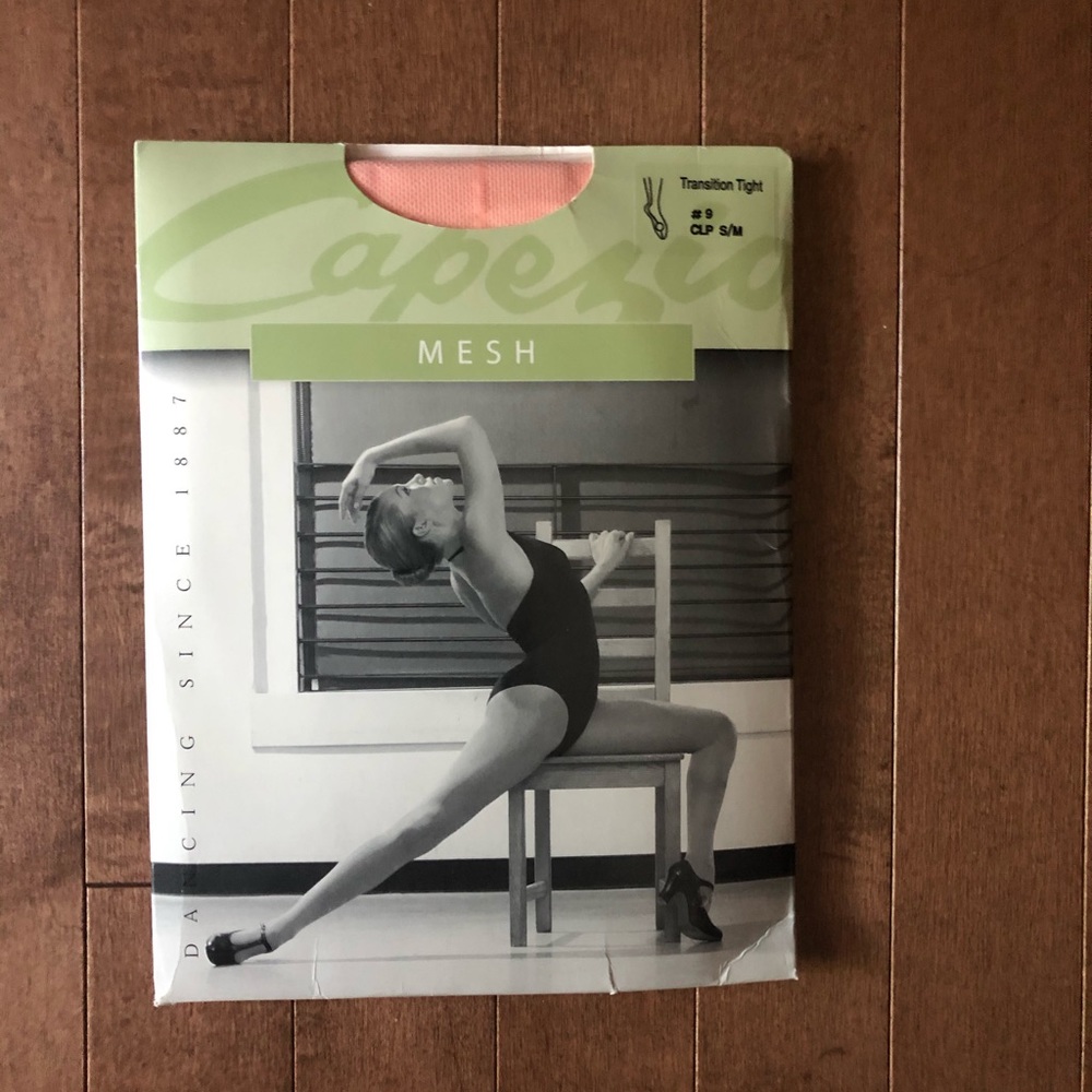 Capezio Mesh Convertible Tights, Ballet Pink New!